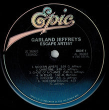 Load image into Gallery viewer, Garland Jeffreys : Escape Artist (LP, Album)