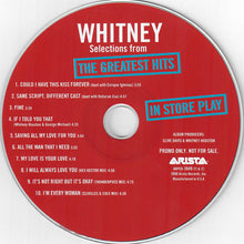 Load image into Gallery viewer, Whitney Houston : Selections From The Greatest Hits (In Store Play) (CD, Promo, Smplr)