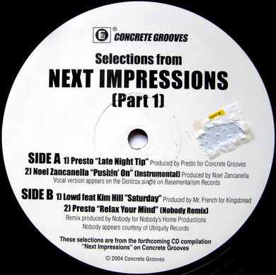 Various : Selections From Next Impressions (Part 1) (12