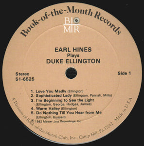 Earl Hines : Earl Hines Plays Duke Ellington (4xLP + Box, Comp)