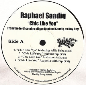 Raphael Saadiq : Chic Like You / Rifle Love (12", Promo)