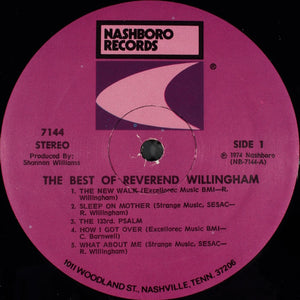 Reverend Willingham : The Best Of Reverend Willingham (LP, Comp)