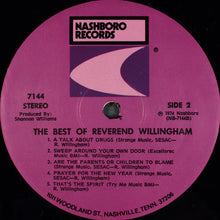 Load image into Gallery viewer, Reverend Willingham : The Best Of Reverend Willingham (LP, Comp)