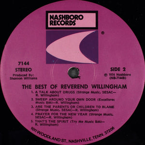 Reverend Willingham : The Best Of Reverend Willingham (LP, Comp)