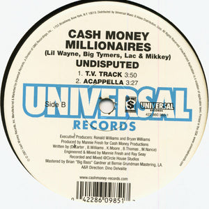 Cash Money Millionaires : Undisputed (12", Single)