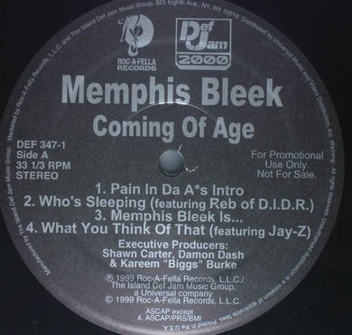 Memphis Bleek : Coming Of Age (2xLP, Album, Promo, Cle)
