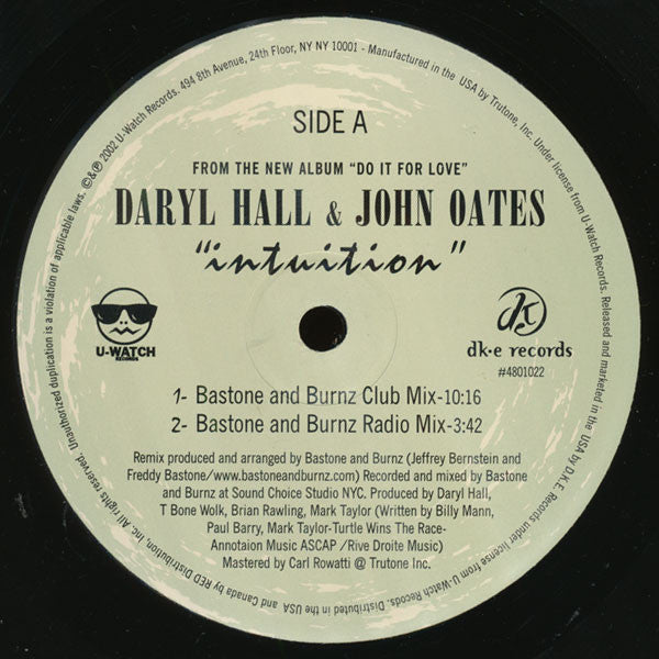 Daryl Hall & John Oates : Intuition (12