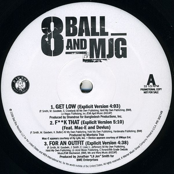 Eightball & M.J.G. : Get Low / F**k That / For An Outfit (12