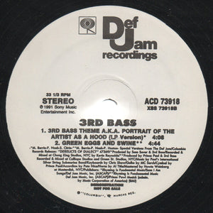 3rd Bass : 3rd Bass Theme A.K.A. Portrait Of The Artist As A Hood (12", Promo)