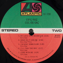 Load image into Gallery viewer, Eric Kaz : Cul-De-Sac (LP, Album)