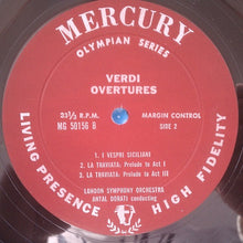 Load image into Gallery viewer, Verdi*, London Symphony Orchestra*, Antal Dorati : Verdi Overtures (LP, Mono)