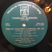 Load image into Gallery viewer, Tomaso Albinoni : Twelve Concerti A Cinque, Op. 7 (Complete) (2xLP)