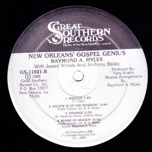 Raymond A Myles* : New Orleans Gospel Genius (LP, Album)