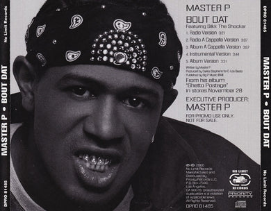 Master P Featuring Silkk The Shocker : Bout Dat (CD, Single, Promo)