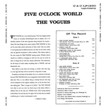 Load image into Gallery viewer, The Vogues : Five O'Clock World (LP, Album, Mono)