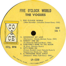 Load image into Gallery viewer, The Vogues : Five O'Clock World (LP, Album, Mono)