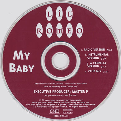 Lil' Romeo : My Baby (CD, Single, Promo)
