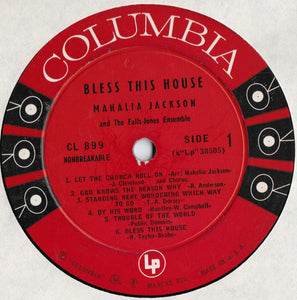 Mahalia Jackson And The Falls-Jones Ensemble : Bless This House (LP, Album, Mono)