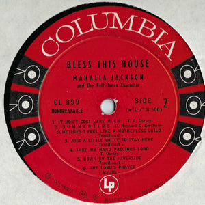 Mahalia Jackson And The Falls-Jones Ensemble : Bless This House (LP, Album, Mono)