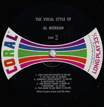 Load image into Gallery viewer, Al Morgan (3) : The Vocal Style Of Al Morgan (LP, Album, Mono)