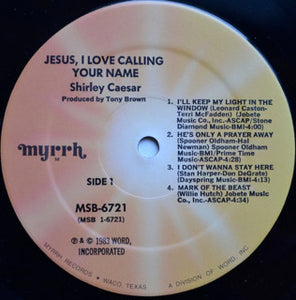 Shirley Caesar : Jesus, I Love Calling Your Name (LP, Album)