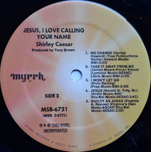 Shirley Caesar : Jesus, I Love Calling Your Name (LP, Album)