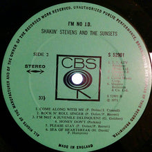 Load image into Gallery viewer, Shakin' Stevens And The Sunsets : I'm No J.D. (LP, Album)
