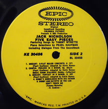 Load image into Gallery viewer, Various : Five Easy Pieces (Original Soundtrack Recording) (LP, Album, Ter)
