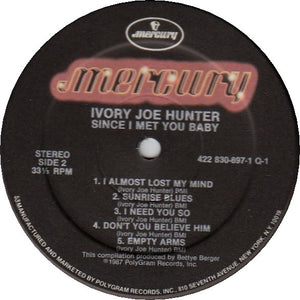 Ivory Joe Hunter : Since I Met You Baby (LP, Comp)