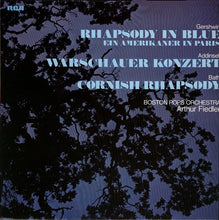 Load image into Gallery viewer, Gershwin* / Addinsell* / Bath* – Boston Pops Orchestra*, Arthur Fiedler : Rhapsody In Blue / Ein Amerikaner In Paris/ Warschauer Konzert / Cornish Rhapsody (LP, Comp, RE)