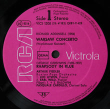 Load image into Gallery viewer, Gershwin* / Addinsell* / Bath* – Boston Pops Orchestra*, Arthur Fiedler : Rhapsody In Blue / Ein Amerikaner In Paris/ Warschauer Konzert / Cornish Rhapsody (LP, Comp, RE)