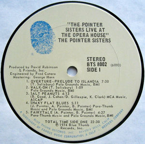 The Pointer Sisters* : The Pointer Sisters Live At The Opera House (2xLP, Album, Off)