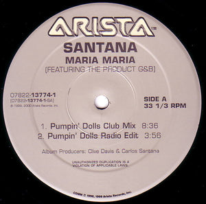 Santana Featuring The Product G&B : Maria Maria (12")