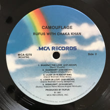 Load image into Gallery viewer, Rufus &amp; Chaka Khan : Camouflage (LP, Album, Pin)