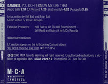 Load image into Gallery viewer, Damozel : You Don&#39;t Know Me Like That (CD, Single, Promo)