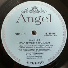 Load image into Gallery viewer, Mahler*, Otto Klemperer Conducting The Philharmonia Orchestra : Symphony No. 4 In G Major (LP)