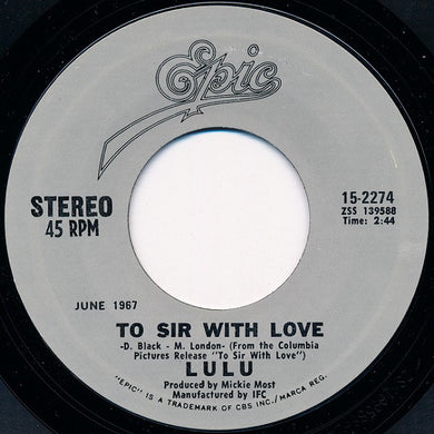 Lulu : To Sir With Love / Morning Dew (7