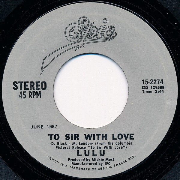 Lulu : To Sir With Love / Morning Dew (7