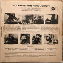 Load image into Gallery viewer, New York Percussion Trio : Holidays For Percussion (LP, Mono)