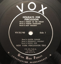 Load image into Gallery viewer, New York Percussion Trio : Holidays For Percussion (LP, Mono)