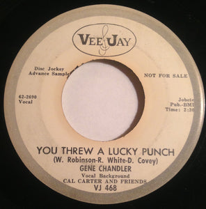 Gene Chandler : You Threw A Lucky Punch / Rainbow (7", Single, Promo)