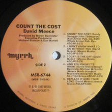 Load image into Gallery viewer, David Meece : Count The Cost (LP, Album)
