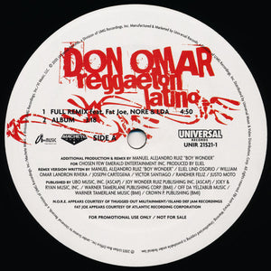 Don Omar : Reggaeton Latino (12", Promo)