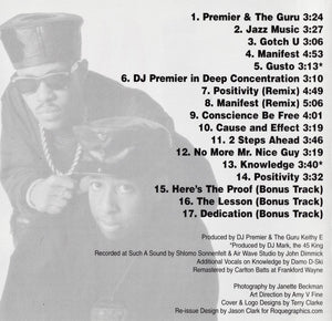 Gang Starr : No More Mr. Nice Guy (CD, Album, RE)