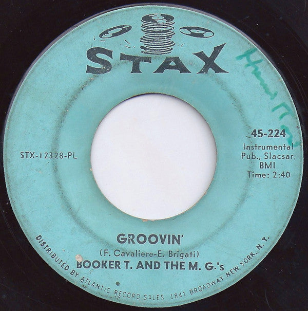 Booker T & The MG's : Groovin' / Slim Jenkin's Place (7