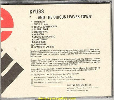 Kyuss : ...And The Circus Leaves Town (CD, Album, Ltd, Promo)