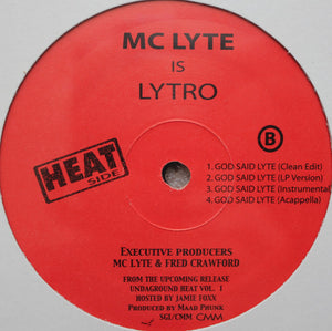 MC Lyte Is Lytro : Ride Wit Me/God Said Lyte (12", Maxi, Adv)