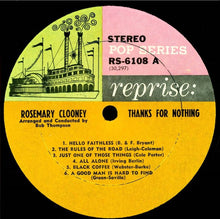 Load image into Gallery viewer, Rosemary Clooney : Thanks For Nothing (LP, Album)