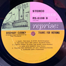 Load image into Gallery viewer, Rosemary Clooney : Thanks For Nothing (LP, Album)