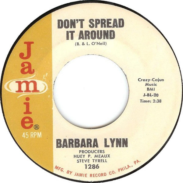 Barbara Lynn : Don't Spread It Around / Let Her Knock Herself Out (7